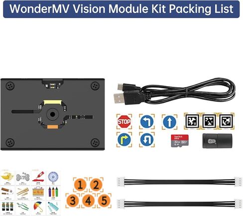 وحدة كاميرا الرؤية K210 لـ Arduino Raspberry Pi Jetson Nano B01 ESP32، التحكم باللمس AI Vision USB كاميرا ذكية مفتوحة المصدر صانع روبوت لوحة تطوير Python مستشعر CanMV - WonderMV in Kuwait