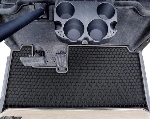 Golf Cart Floor Liner Mat Full Coverage Custom Fit for EZGO RXV (2008+) & 2Five (2009+) Black 2008 2009 2010 2011 2012 2013 2014 2015 2016 2017 2018 2019 2020 2021 2022 2023 in Saudi Arabia