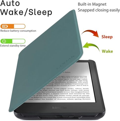 حافظة CoBak لجميع إصدارات Kindle الجديدة من الجيل الحادي عشر 2022 فقط - غطاء ذكي من جلد البولي يوريثان فائق النحافة مع خاصية النوم والاستيقاظ التلقائي، حافظة حماية ممتازة لجهاز Kindle Basic in Kuwait