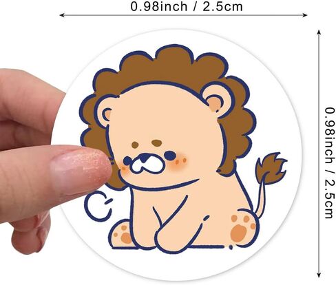 500PCS Animal Stickers 1 Inch Animal Snake Roll Stickers Envelope Stickers Cute Vinyl Waterproof Round Stickers Label Tag Seal Sticker for for Kids Teens Birthday Party Decor Supply Reward in Saudi Arabia