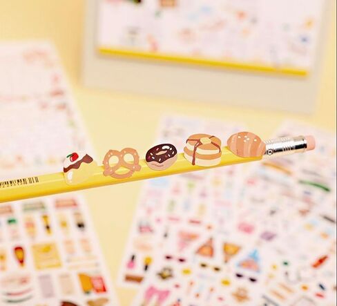 Cute Essential Kawaii Aesthetic Stationery Sticker Pack - 6 Sheets (310+ Stickers) - for Planners, journals, scrapbooks, Gifts, Kpop photocards, polcos + 1 dalgaru Sticker Sheet in Saudi Arabia