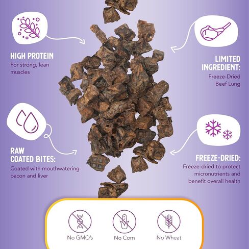 Health Extension Freeze Dried Dog Treats, 5oz (142g) – Bacon and Liver, Gluten & Grain-Free Puppy Training Treats in Saudi Arabia