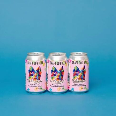 Tailwagger Craft Dog Beer - Beefy Brown Ale - هتاف للمتعة غير الكحولية للأصدقاء ذوي الفراء، مشروب لذيذ وطبيعي لسعادة الذيل في كل رشفة! - عبوة بوزن 12 أونصة مكونة من 4 قطع in Saudi Arabia