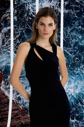 Donna Morgan Asymmetrical Midi Cocktail Sleeveless Wedding Guest Dresses for Women in Saudi Arabia