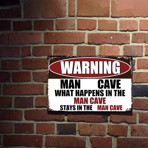 6 Pieces Man Cave Decor for Men-Garage Signs for Men, Vintage Gas Tin Signs and Retro Oil Metal Signs for Garage Man Cave bar Wall Decor (TP-2301,8x12 Inch) in Saudi Arabia