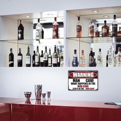 6 Pieces Man Cave Decor for Men-Garage Signs for Men, Vintage Gas Tin Signs and Retro Oil Metal Signs for Garage Man Cave bar Wall Decor (TP-2301,8x12 Inch) in Saudi Arabia