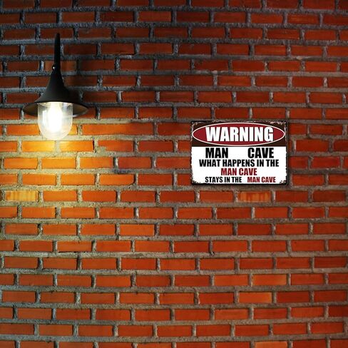 6 Pieces Man Cave Decor for Men-Garage Signs for Men, Vintage Gas Tin Signs and Retro Oil Metal Signs for Garage Man Cave bar Wall Decor (TP-2301,8x12 Inch) in Saudi Arabia