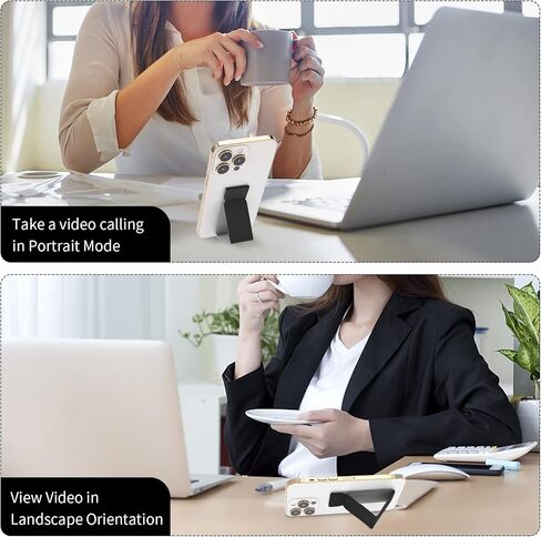 3 Pack Cell Phone Kickstand, Multi-Angle Kickstands, Horizontal & Vertical Phone Stand, Ultra Slim Phone Stand Stick on Phone Kickstand Holder for Most Smartphones(Black) in Saudi Arabia