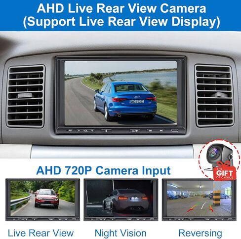 Double Din Car Stereo with Apple Carplay Wireless Android Auto, 7 Inch Touchscreen FM Car Play Audio Radio Screen Receivers with Physical Button Bluetooth Backup Camera Yutube Netflix Voice Control in Kuwait