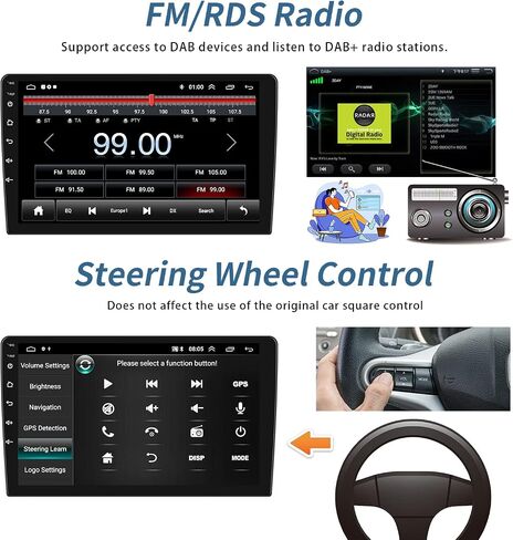 2+64G Android 13 Car Stereo for Honda Civic 2012-2015 with Wireless CarPlay Android Auto, 9" IPS Touchscreen in Dash GPS Radio with Navi WiFi Bluetooth FM RDS HiFi EQ SWC + Backup Camera & MIC in Saudi Arabia