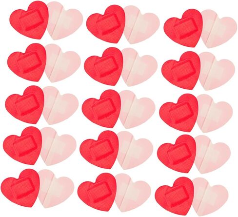 Toddmomy Fingertip Bandages 100pcs Heart Shaped Breathable Patches Adhesive Breathable Bandages Breathable Bandages Childrens Alien Elasticity Kids Adhesive in Saudi Arabia
