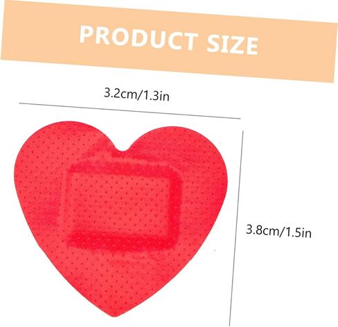 Toddmomy Fingertip Bandages 100pcs Heart Shaped Breathable Patches Adhesive Breathable Bandages Breathable Bandages Childrens Alien Elasticity Kids Adhesive in Saudi Arabia