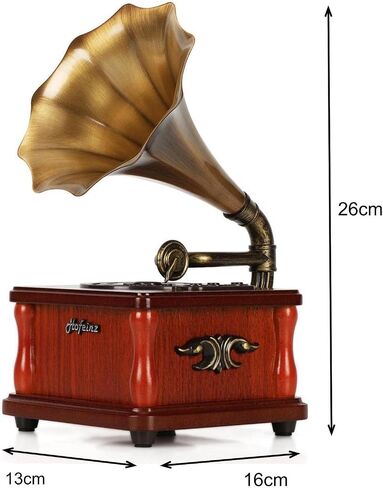 Portable Bluetooth Speakers, Mini Phonograph, USB Music Player, Home and Entertainment Decorations, Holiday, Party and Birthday Gifts (Brown) in Saudi Arabia