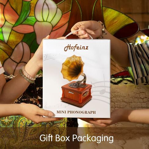 Portable Bluetooth Speakers, Mini Phonograph, USB Music Player, Home and Entertainment Decorations, Holiday, Party and Birthday Gifts (Brown) in Saudi Arabia