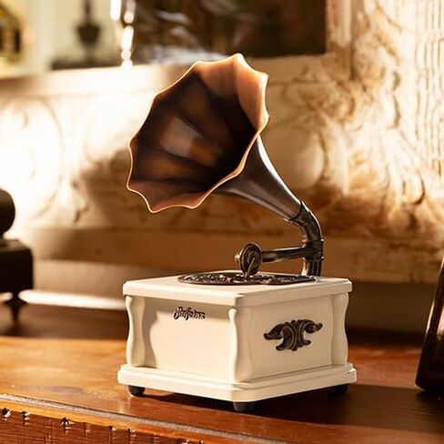 Portable Bluetooth Speakers, Mini Phonograph, USB Music Player, Home and Entertainment Decorations, Holiday, Party and Birthday Gifts (Brown) in Saudi Arabia