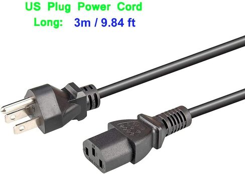 سلك طاقة قياسي للكمبيوتر بثلاثة شقوق، كابلات طاقة 5 أقدام Ps3، قابس غلاية، سلك طاقة، 10 أمبير 125 فولت C13، كابل توصيل الطابعة 3 شقوق IEC، كابل طاقة، قابس تيار متردد، قابس طاقة أمريكي in Kuwait