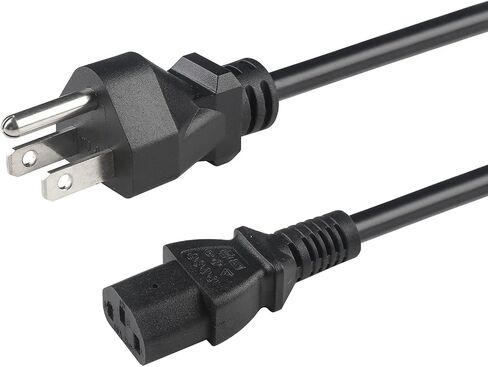 سلك طاقة قياسي للكمبيوتر بثلاثة شقوق، كابلات طاقة 5 أقدام Ps3، قابس غلاية، سلك طاقة، 10 أمبير 125 فولت C13، كابل توصيل الطابعة 3 شقوق IEC، كابل طاقة، قابس تيار متردد، قابس طاقة أمريكي in Kuwait