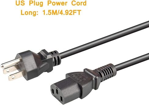 سلك طاقة قياسي للكمبيوتر بثلاثة شقوق، كابلات طاقة 5 أقدام Ps3، قابس غلاية، سلك طاقة، 10 أمبير 125 فولت C13، كابل توصيل الطابعة 3 شقوق IEC، كابل طاقة، قابس تيار متردد، قابس طاقة أمريكي in Kuwait
