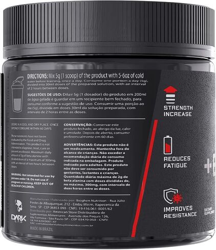 Creatine + Beta Alanine, Creatine Monohydrate Powder with Beta-Alanine, 60 Servings, Pre Workout Supplement for Muscle Growth, Strength, Energy and Athletic Performance in Saudi Arabia