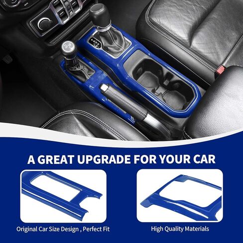 غطاء لوحة ناقل الحركة JL Gear Shift ولوحة حامل أكواب الدفع الرباعي متوافقة مع 2018-2023 Jeep Wrangler JL JLU & Gladiator JT، وردي in Saudi Arabia