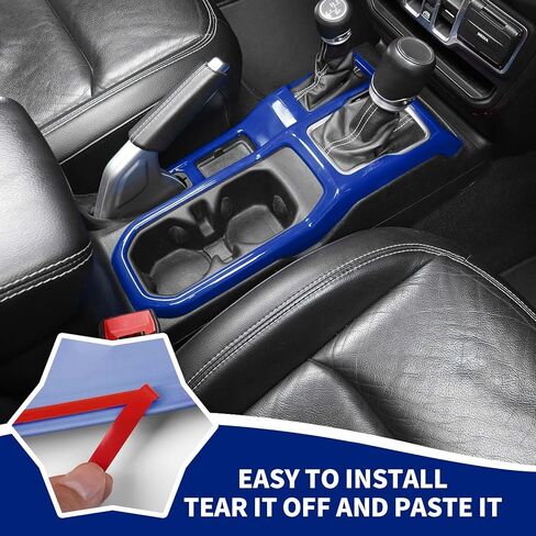 غطاء لوحة ناقل الحركة JL Gear Shift ولوحة حامل أكواب الدفع الرباعي متوافقة مع 2018-2023 Jeep Wrangler JL JLU & Gladiator JT، وردي in Saudi Arabia