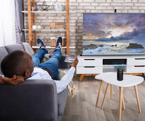 HP Mobile Projector | Portable for Home & Office | LED Home Theater & Bluetooth Speaker for Phone or Tablet | 80" Display w/ Auto Focus | Wireless HDMI, USB, Wi-Fi for Roku, Chromecast, or Firestick in Kuwait