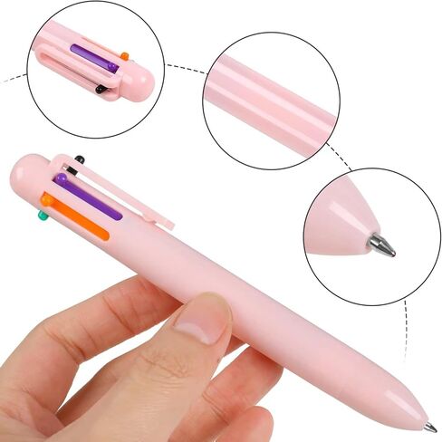 10 عبوات أقلام متعددة الألوان، قلم متعدد الألوان 6 في 1، قلم حبر متعدد الألوان 0.5 مم في قلم واحد، أقلام متعددة الألوان للمكتب والمنزل واللوازم المدرسية وهدية الطلاب والأطفال in Kuwait