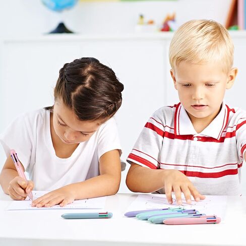 10 عبوات أقلام متعددة الألوان، قلم متعدد الألوان 6 في 1، قلم حبر متعدد الألوان 0.5 مم في قلم واحد، أقلام متعددة الألوان للمكتب والمنزل واللوازم المدرسية وهدية الطلاب والأطفال in Kuwait