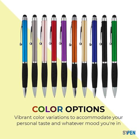 Stylus Pens -2 in1 Capactive Touch Screen with Ballpoint Writing Pen Sensitive Stylus Tip For Your iPad iPhone Samsung Galaxy & All Smart Devices -Metallic Barrel - Assorted Colors Comfy Grips,12 Pack in Saudi Arabia