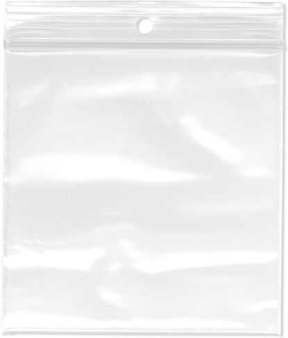 Plymor 4" x 4" (Pack of 100), 4 Mil with Hang-Hole Heavy Duty Zipper Reclosable Plastic Bags in Saudi Arabia