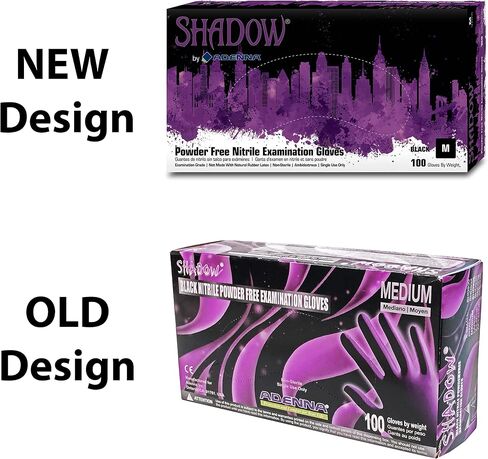 Adenna Shadow 6 mil Nitrile Powder Free Exam Gloves (Black, X-Large)- Pack of 10, Count 900 in Saudi Arabia