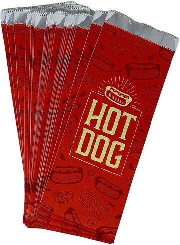 Hot Dog Grease Proof Food Wrapper Bags (25) in Saudi Arabia
