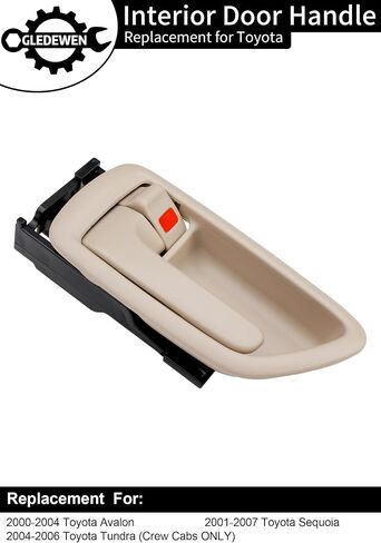 Interior Door Handles Set W/ Bezel (4Pcs), Compatible with 2000-2007 Toyota Avalon Sequoia Tundra（Crew Cabs), Beige, Front & Rear Inside Left Driver & Right Passenger | 69206-0C030-E1,69205-0C030-E1 in Saudi Arabia