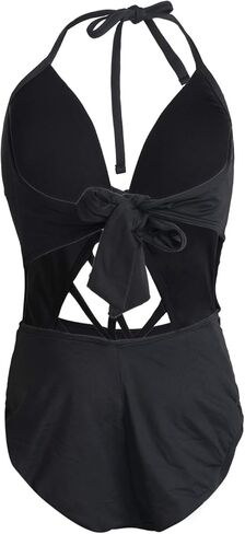 Women's Halter One Piece Swimsuits Sexy Cut Out Bathing Suit in Kuwait