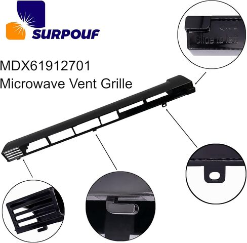 MDX61912701 Microwave Vent Grille Fits for LG Replacement 2119394,AP5202555,EAP3535252,PS3535252 Top Vent Accessory (1pc MDX61912701) in Kuwait