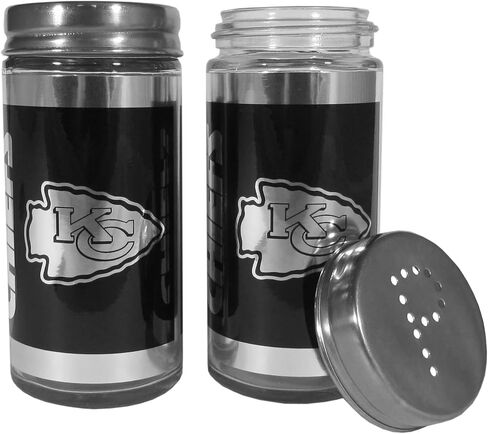 Siskiyou Sports NFL Kansas City Chiefs Black Salt & Pepper Shaker كانساس سيتي تشيفز، مقاس واحد، أسود in Saudi Arabia