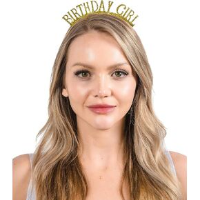 Birthday Girl Gold Glitter Headband