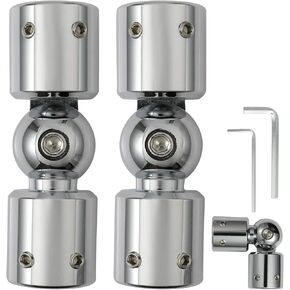 الثقيلة نافذة الستار قضيب موصل الزاوية قضيب الستارة موصل يتوقف الكوع موصل خليج النوافذ قضيب الزاوية الكوع موصل ل 1 بوصة خليج قضبان الستارة (مجموعة من 2، الفضة) in Kuwait