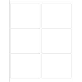 HOUSELABELS 6-up Shipping Labels (4" x 3-1/3") for Laser and Inkjet Printers, 25 Sheets