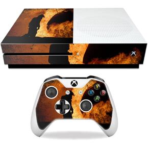 MightySkins Skin Compatible with Microsoft Xbox One S wrap Cover Sticker Skins Firefighter
