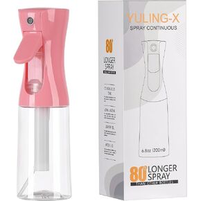 hair spray bottle, ultra-fine spray continuous spray bottle (200ml/6.8oz), used for hair design, vegetation, cleaning, hair care and skin care - empty, reusable (Purple)