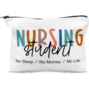 Nursing student Makeup Bag for Women,Friendship Cosmetic Bag with Zipper Makeup Pouch Portable Travel Toiletry Bag Accessories Organizer for Nursing student Birthday Graduation Gifts, Small