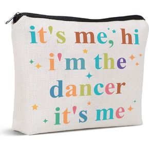 Dancer Gifts for Girls,Dance Makeup Bag,Dance Cosmetic Bags for Dancers,Dance Recital Gifts for Her,Friend Sister,Dancer Stuff,Christmas Birthday Gifts for Dancer