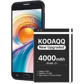 بطارية Galaxy J3، (الإصدار الجديد 2024) بطارية بديلة 4000 مللي أمبير في الساعة لهاتف Samsung J3 J327A J327P J320V J320A J320F J320P EB-BG530BBC EB-BG530BBE/ Galaxy On5/Galaxy Grand Prime SM-G550F in Kuwait
