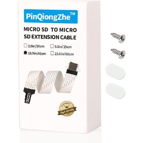 Micro SD Card Male to Female Extension Cable Adapter External Upgrade(18.9in/48cm)