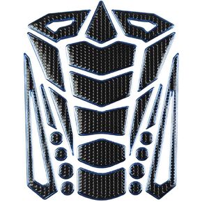 for motorcycle tank protector Motorcycle Tank Sticker,Universal Soft Rubber Motorcycle Gas Tank Pad Stickers Protector Tank Traction Pad(silver edge)