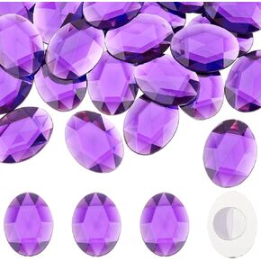 FINGERINSPIRE 64Pcs 20mm Flat Back Round Acrylic Rhinestone Stick On Plastic Gems Red Orange Black Purple Self Adhesive Jewels Embelishments Crystal Gems for Halloween Cosplay Costumes Jewelry Making
