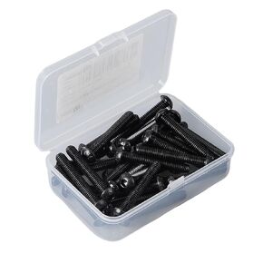 M5 x 16mm Button Head Socket Cap Screws Bolts, 10.9 Grade Alloy Steel, Black Oxide Finish, Metric Allen Hex Drive, Fully Threaded, 100PCS