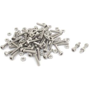 uxcell® M3x16mm Hex Socket Head Knurled Cap Screws Bolts Nuts Set 50Pcs