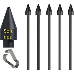 5Pack OEM Soft Tips/Nibs Tab S8 Pen for Samsung Galaxy Tab S8 Ultra/S8 Plus Stylus Pen Felt nibs Replacement (Black)